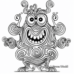 Amusing Zigzag Monster Coloring Pages 2
