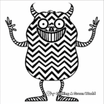 Amusing Zigzag Monster Coloring Pages 3