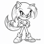 Amy Rose Madly in Love with Sonic Coloring Pages 2