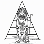 Ancient Pharaoh and Pyramid Coloring Pages 1