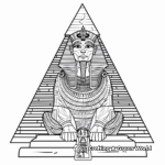 Ancient Pharaoh and Pyramid Coloring Pages 2