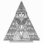 Ancient Pharaoh and Pyramid Coloring Pages 3