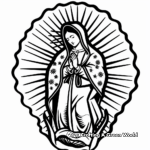 Angel Surrounding Virgen de Guadalupe Coloring Pages 3