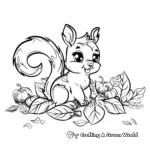 Animals in Autumn Coloring Pages 1