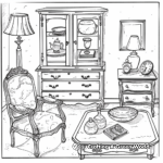 Antique Furniture Coloring Pages 1