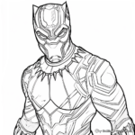 Artistic Black Panther Coloring Pages for Adults 2
