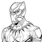 Artistic Black Panther Coloring Pages for Adults 4