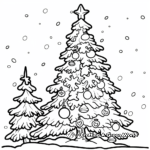 Artistic Frozen Christmas Tree Coloring Pages 1