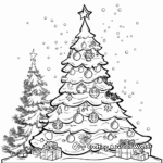 Artistic Frozen Christmas Tree Coloring Pages 3