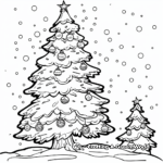 Artistic Frozen Christmas Tree Coloring Pages 4