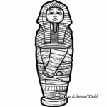 Artistic Mummy Sarcophagus Coloring Pages 1