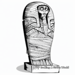 Artistic Mummy Sarcophagus Coloring Pages 3