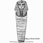Artistic Mummy Sarcophagus Coloring Pages 4