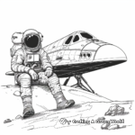 Astronaut in Spaceship Coloring Pages 3