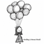 Auntie's Birthday Balloons Coloring Pages 4