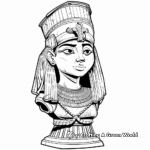 Authentic Cleopatra Bust Coloring Pages 1