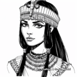 Authentic Cleopatra Bust Coloring Pages 3