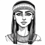 Authentic Cleopatra Bust Coloring Pages 4