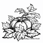 Autumn Leaves and Thanksgiving Coloring Pages 1