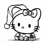 Baby Hello Kitty on Christmas Eve Coloring Pages 3