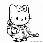Baby Hello Kitty on Her First Day at School Coloring Pages 3
