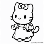 Baby Hello Kitty on Her First Day at School Coloring Pages 4