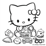 Baby Hello Kitty Playing with Toys Coloring Pages 3