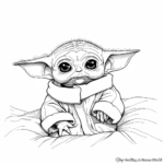 Baby Yoda Coloring Pages for Star Wars Fans 3
