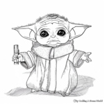 Baby Yoda Coloring Pages for Star Wars Fans 4