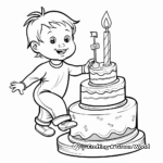 Baby's First Steps Coloring Pages for 1st Birthday 1
