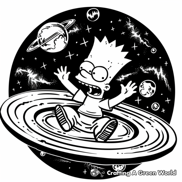 Trippy Bart Simpson Coloring Pages - Free & Printable!