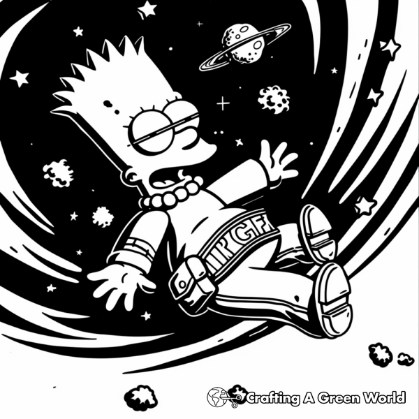 Trippy Bart Simpson Coloring Pages - Free & Printable!