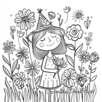 Beautiful Auntie's Birthday Flowers Coloring Pages 2