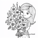 Beautiful Auntie's Birthday Flowers Coloring Pages 3