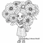Beautiful Auntie's Birthday Flowers Coloring Pages 4