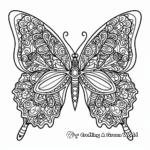 Beautiful Butterfly Detailed Coloring Pages 4