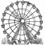 Beautiful Carnival Ferris Wheel Coloring Pages 1
