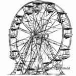Beautiful Carnival Ferris Wheel Coloring Pages 2