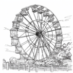 Beautiful Carnival Ferris Wheel Coloring Pages 3