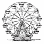 Beautiful Carnival Ferris Wheel Coloring Pages 4