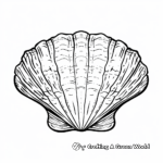Beautiful Clam Seashells Coloring Pages 1