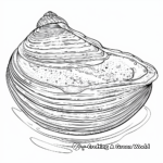 Beautiful Clam Seashells Coloring Pages 2