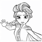 Beautiful Elsa from Frozen 2 Coloring Pages 1