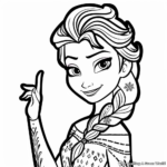 Beautiful Elsa from Frozen 2 Coloring Pages 3