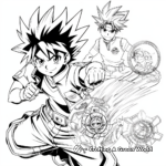 Beyblade Team Coloring Pages: Tyson, Kai, and Max 3
