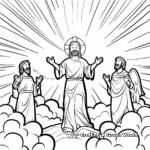 Biblical Transfiguration of Jesus Coloring Pages 1