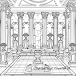 Black & White Renaissance Court Coloring Pages 3