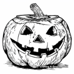 Blank Pumpkin Halloween-Themed Coloring Pages 3