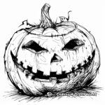 Blank Pumpkin Halloween-Themed Coloring Pages 4