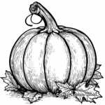 Blank Pumpkin With Fall Leaves Coloring Pages 3